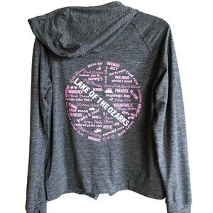 Lake of the Ozarks Upcycled Hoodie, Size M: Zip-Up Jacket, Landmarks Marinas